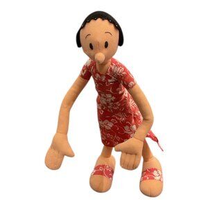 OLIVE OYL Poseable Doll 13" High Moveable Arms & Legs Floral Dress POPEYE